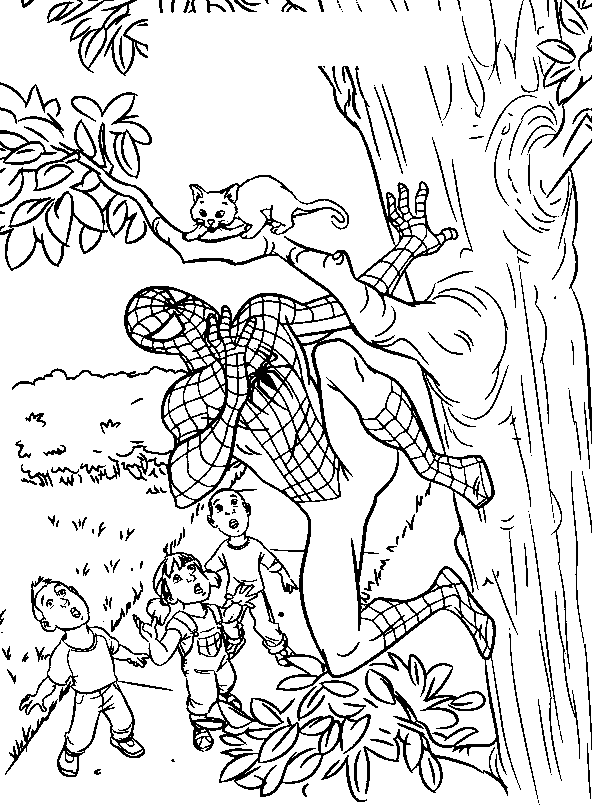 Plansa de colorat cu Spiderman 29 22